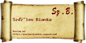 Széles Bianka névjegykártya
