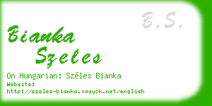 bianka szeles business card
